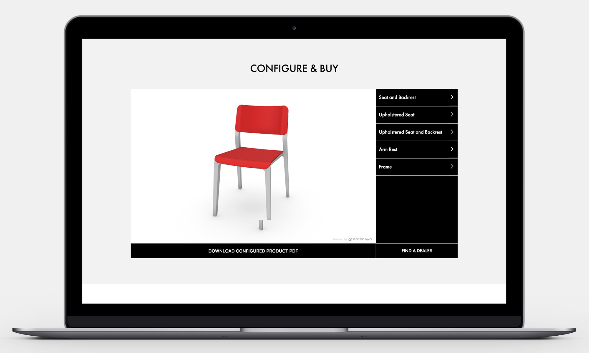 Origin Furniture Website Configure Tool