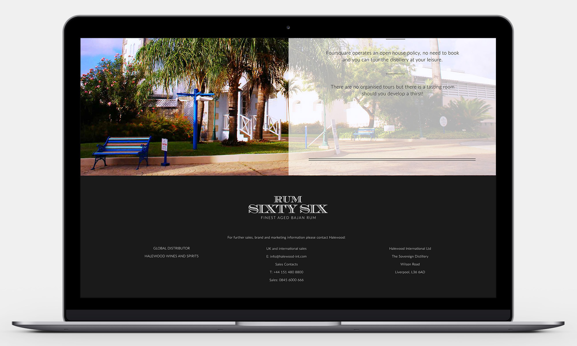 Rum Sixty Six Website Footer